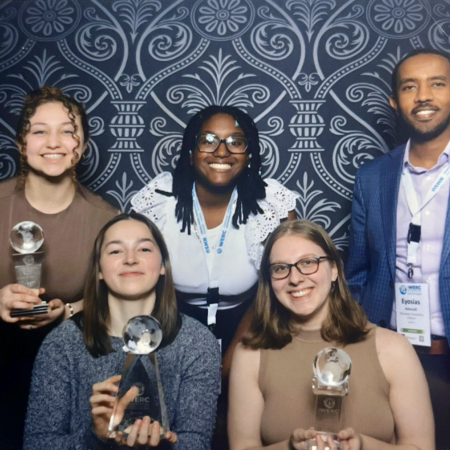 RPI students and mentor with awards won at conference RPI students and mentor with awards won at conference
