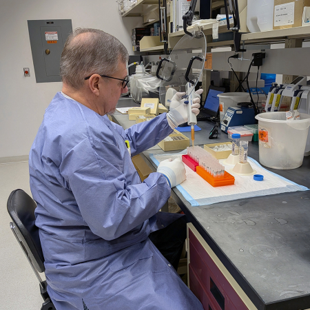 Timothy Sullivan, the HIV clinical testing supervisor in the Wadsworth Center&rsquo;s Bloodborne Viruses Laboratory