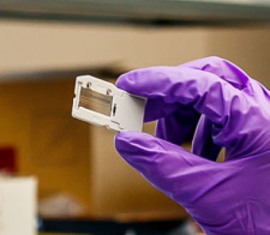 Chip used in sequencing at Wadsworth Center's Advanced Genomic Technologies Core Chip used in sequencing at Wadsworth Center's Advanced Genomic Technologies Core