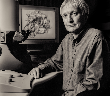 Dr. Frank at his Wadsworth Center Laboratory in Albany