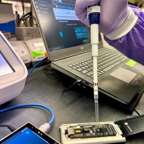 Loading a MinIon Flow Cell