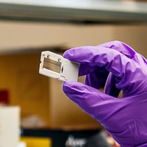 Chip used in sequencing at Wadsworth Center's Advanced Genomic Technologies Core