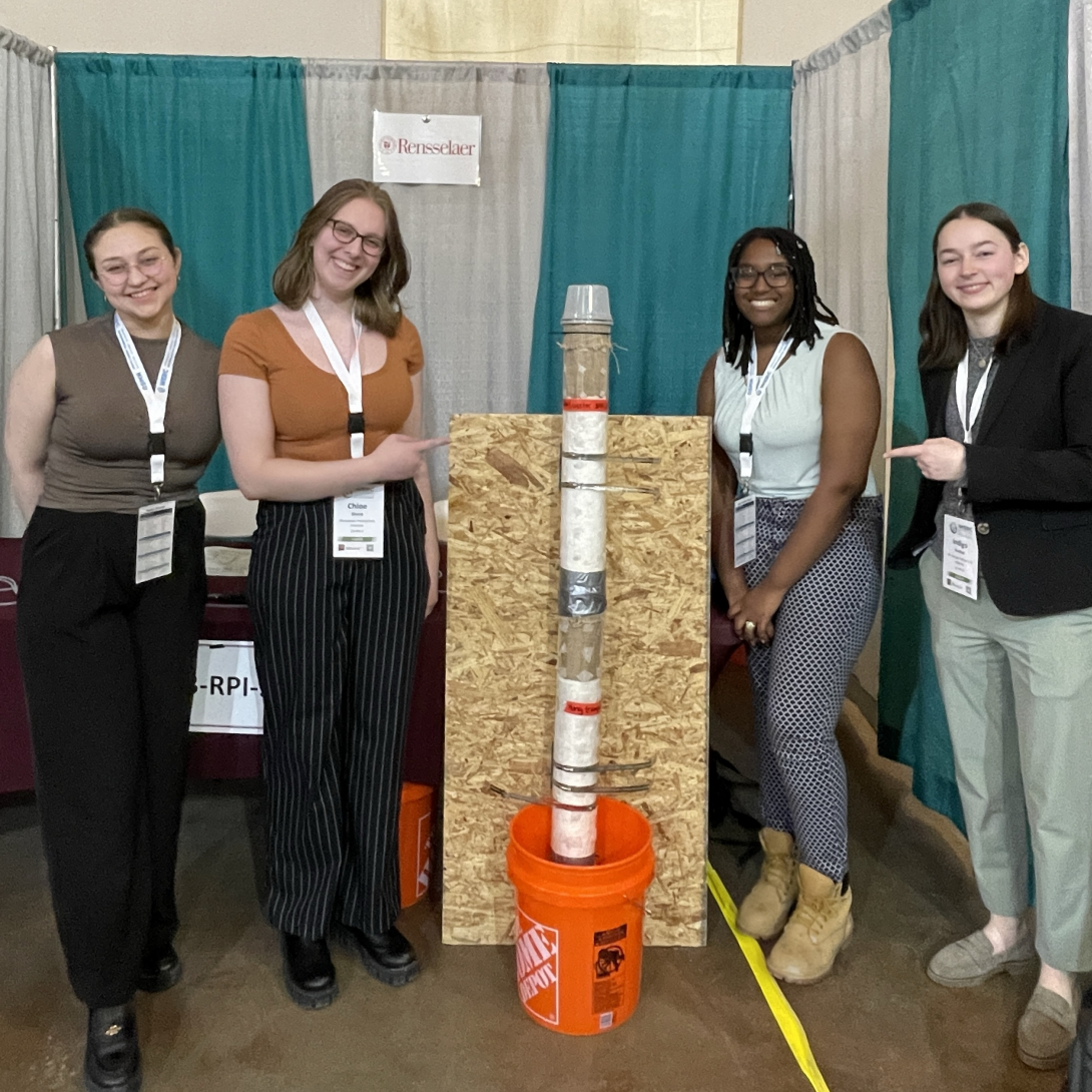 Sophia Noonan, Chloe Sharp, Jadyn Baidoo-Davis, Indigo Suchar of RPI with their column Sophia Noonan, Chloe Sharp, Jadyn Baidoo-Davis, Indigo Suchar of RPI with their column