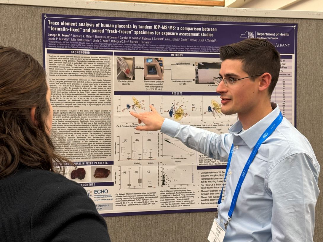 Joe Teson presenting poster